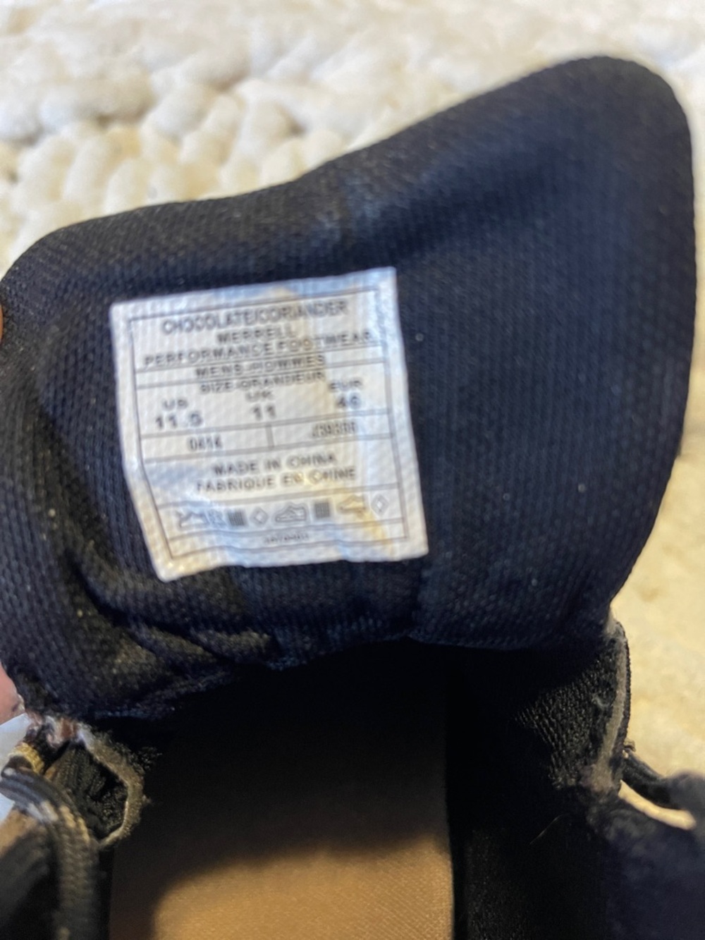 Merrell Men's Brown and Black Waterproof Hiking Boots size 11.5 - Picture 3 of 4